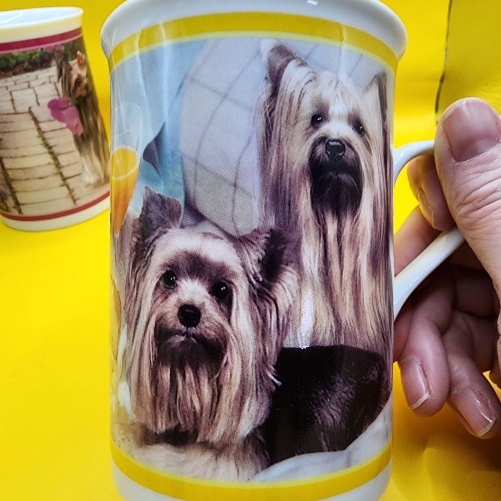 5 Danbury Mint Elegant Yorkies Porcelain Collector Mugs Lot - Great Condition - Picture 15 of 16